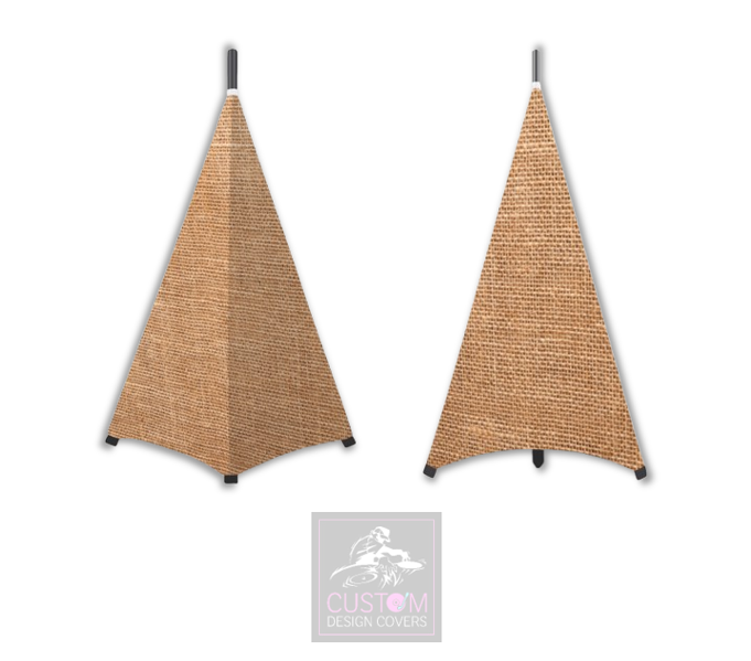 Hessian Effect Lycra Speaker Stand Cover