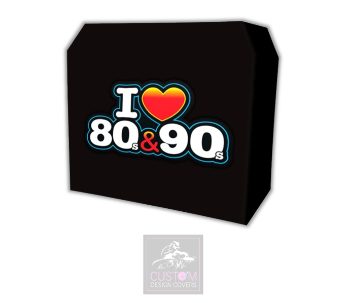 I Heart 80's & 90's Lycra DJ Booth Cover