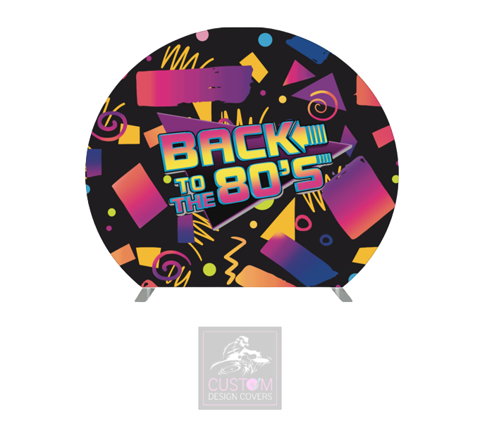 80’s Half Circle Pillowcase Backdrop Cover
