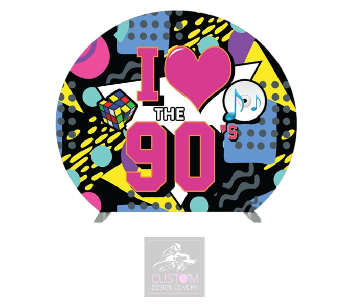 90’s Half Circle Pillowcase Backdrop Cover (DOUBLE SIDED)