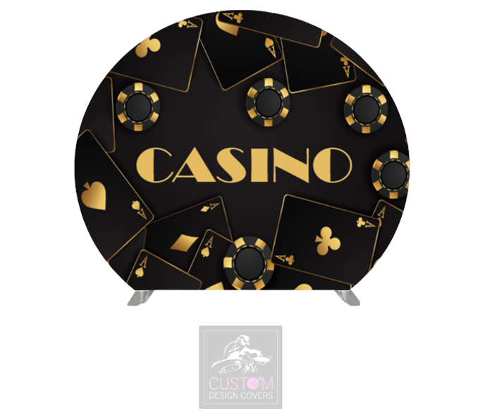 Casino Half Circle Pillowcase Backdrop Cover (DOUBLE SIDED)