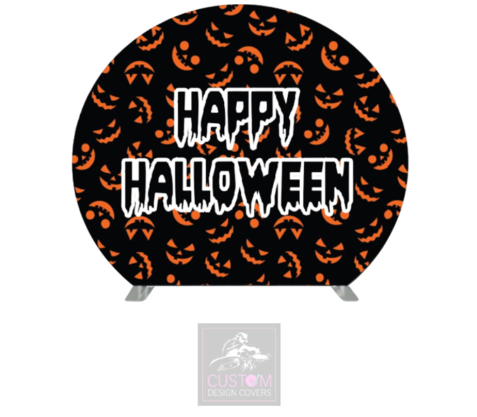 Happy Halloween Half Circle Pillowcase Backdrop Cover