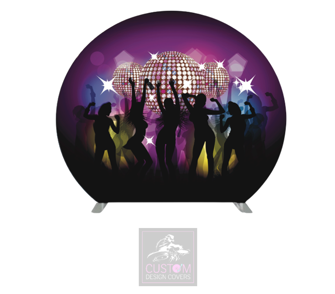Party People Half Circle Pillowcase Backdrop Cover