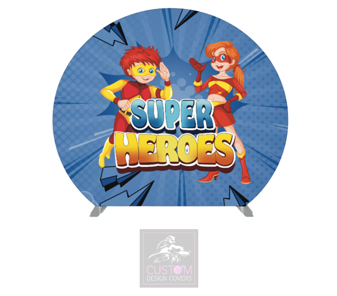 Super Hero’s Half Circle Pillowcase Backdrop Cover