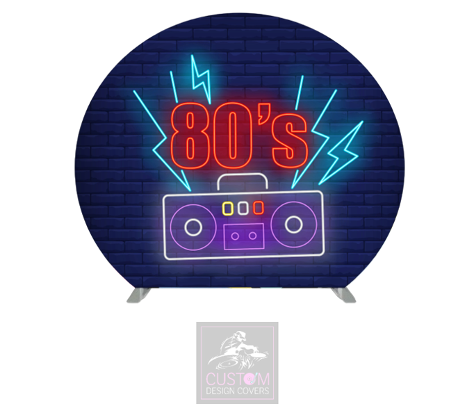 80’s Half Circle Pillowcase Backdrop Cover (DOUBLE SIDED)