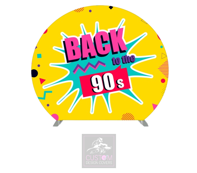 Back to the 90’s Half Circle Pillowcase Backdrop Cover (DOUBLE SIDED)