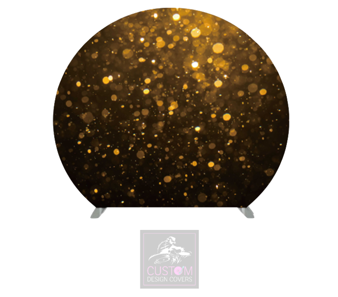 Gold Glitter Half Circle Pillowcase Backdrop Cover