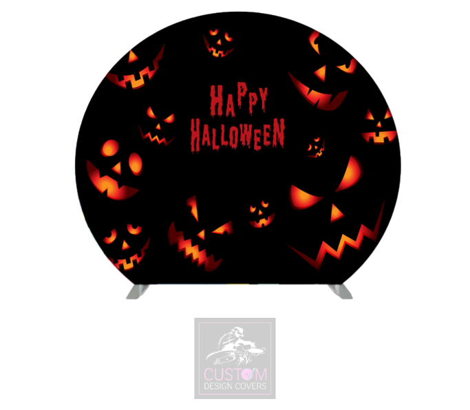 Happy Halloween Half Circle Pillowcase Backdrop Cover (DOUBLE SIDED)