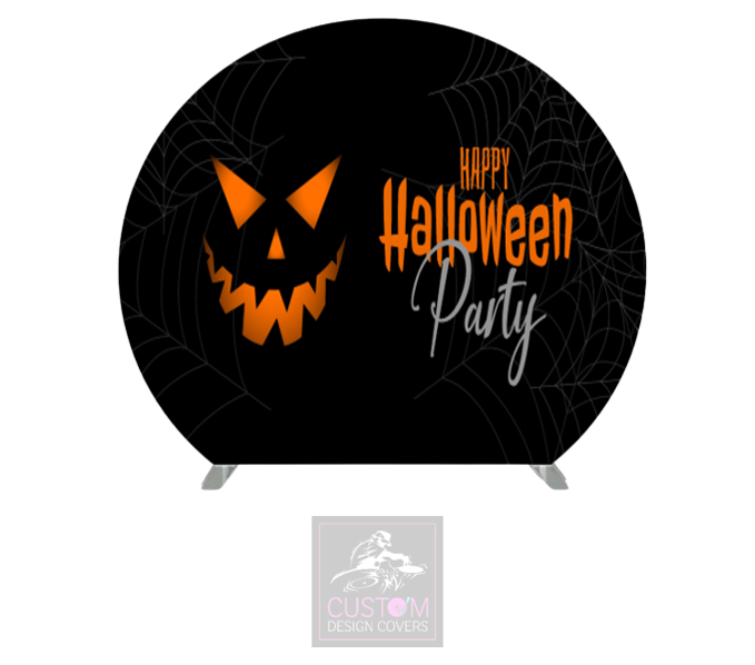 Happy Halloween Party Half Circle Pillowcase Backdrop Cover
