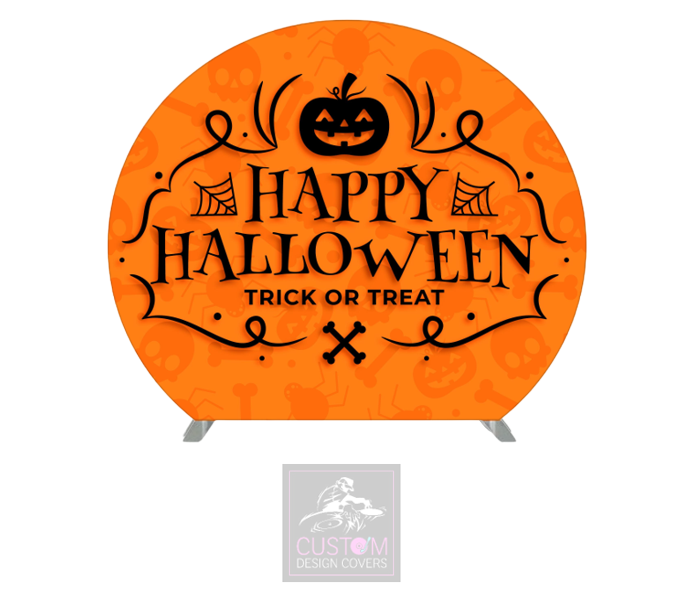 Happy Halloween Half Circle Pillowcase Backdrop Cover (DOUBLE SIDED)