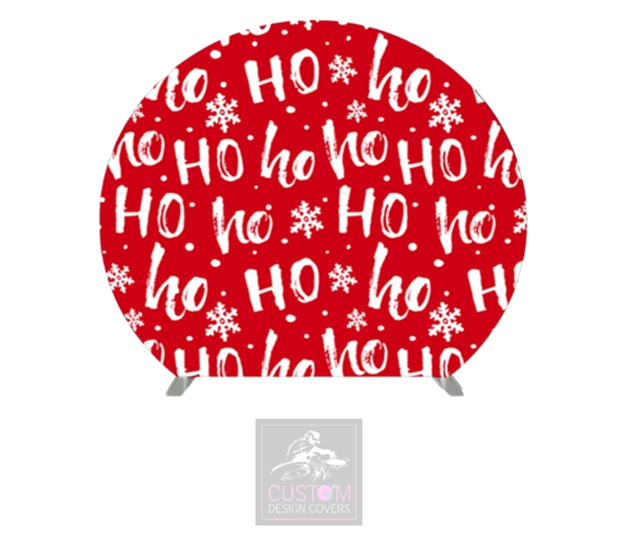 Ho Ho Ho Half Circle Pillowcase Backdrop Cover