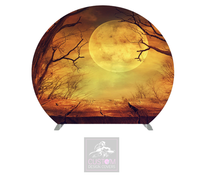 Sunset Moon Half Circle Pillowcase Backdrop Cover