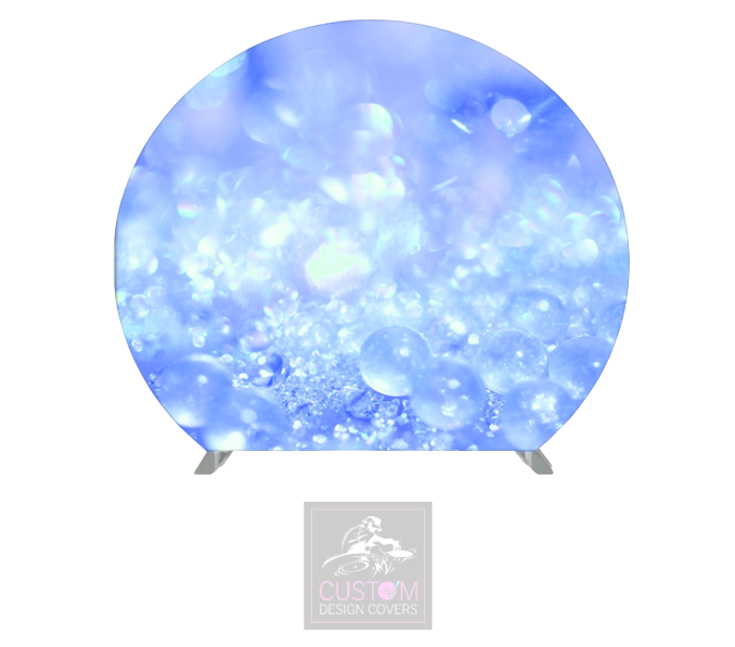 Crystal Blue Half Circle Pillowcase Backdrop Cover