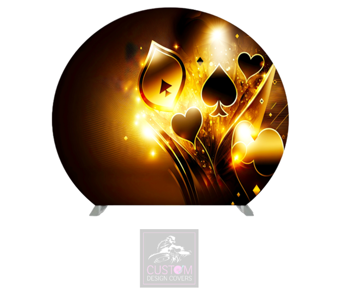 Casino Half Circle Pillowcase Backdrop Cover (DOUBLE SIDED)