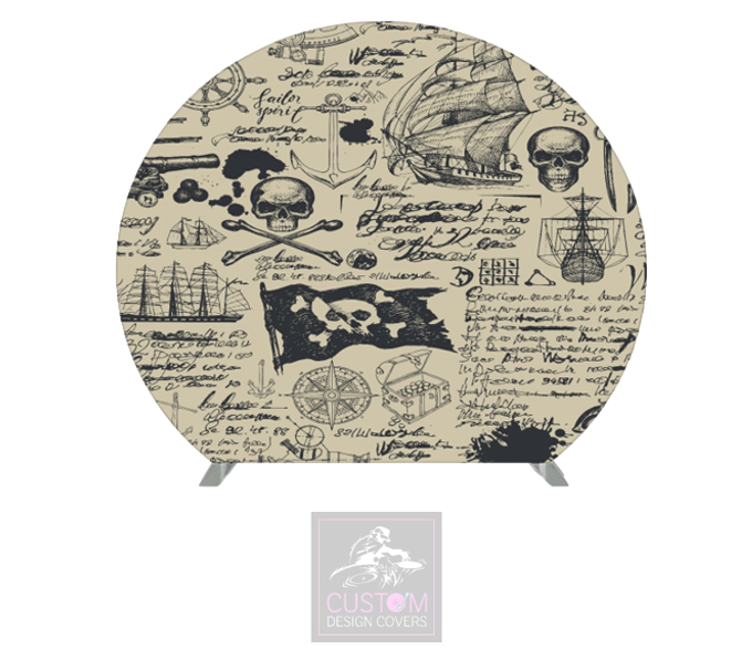 Pirate’s Note Half Circle Pillowcase Backdrop Cover