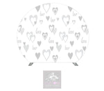 Love & Hearts Half Circle Backdrop Cover