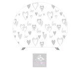 Love & Hearts Half Circle Backdrop Cover