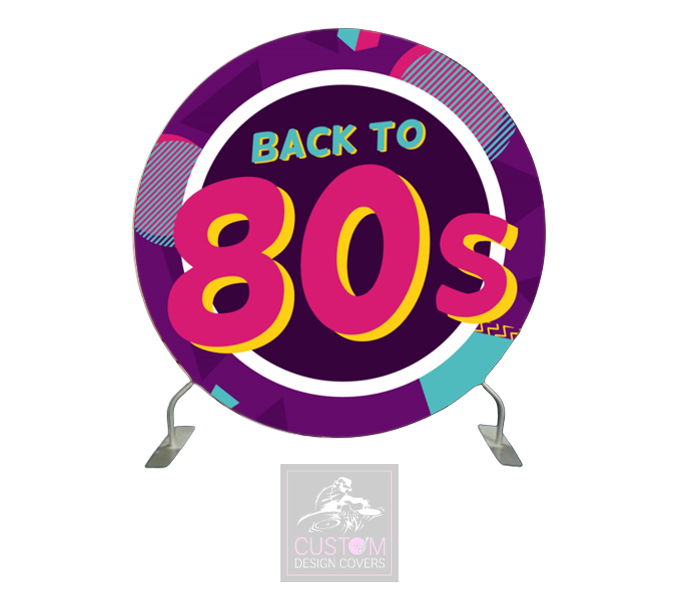 Back To 80’s Full Circle Pillowcase Backdrop Cover (DOUBLE SIDED)
