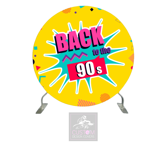Back To The 90’s Full Circle Pillowcase Backdrop Cover (DOUBLE SIDED)