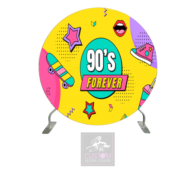 90’s Forever Full Circle Pillowcase Backdrop Cover (DOUBLE SIDED)