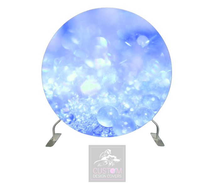 Crystal Blue Full Circle Pillowcase Backdrop Cover (DOUBLE SIDED)