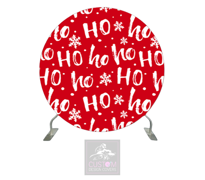 Ho Ho Ho Full Circle Pillowcase Backdrop Cover (DOUBLE SIDED)