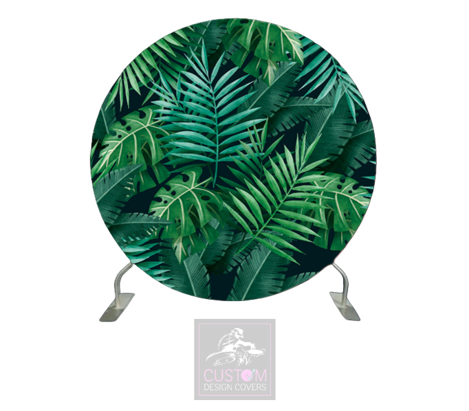 Green Leaves Full Circle Pillowcase Backdrop Cover