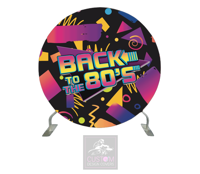 Back to the 80’s Full Circle Pillowcase Backdrop Cover (DOUBLE SIDED)