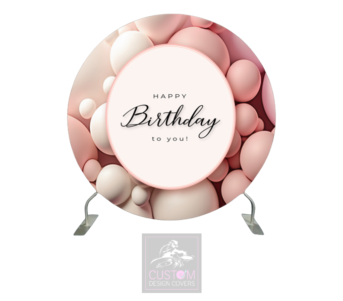 Happy Birthday Full Circle Pillowcase Backdrop Cover