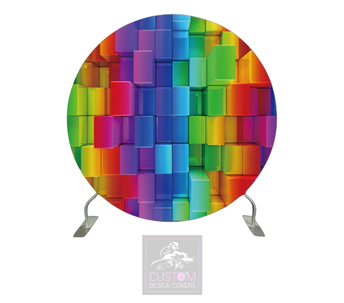 Colour Block Full Circle Pillowcase Backdrop Cover
