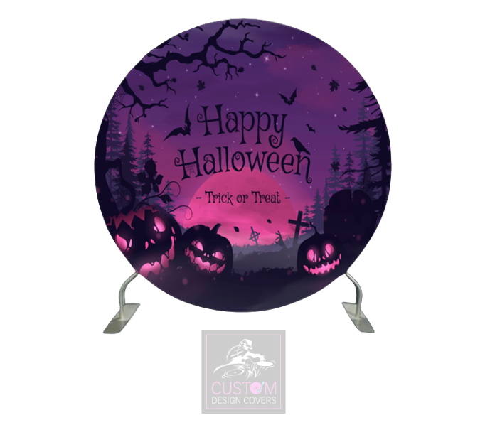 Happy Halloween Full Circle Pillowcase Backdrop Cover (DOUBLE SIDED)