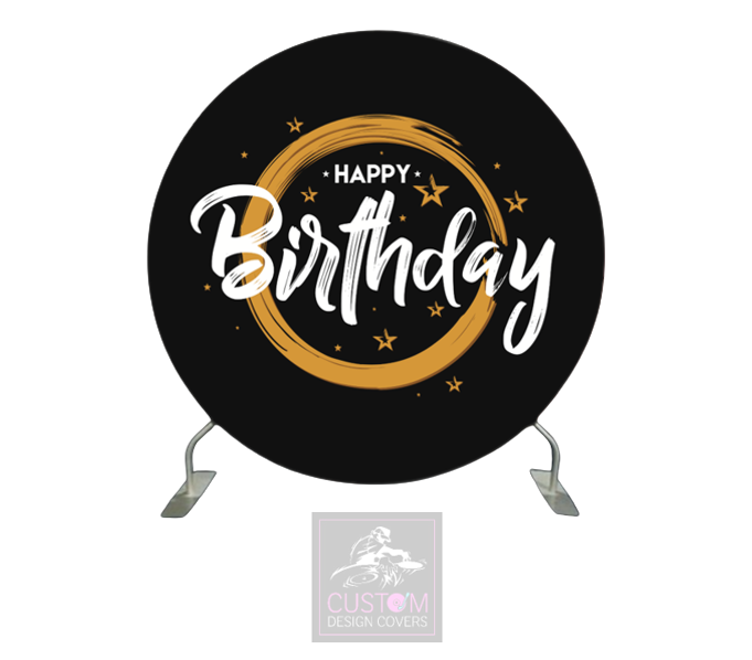 Happy Birthday Full Circle Pillowcase Backdrop Cover