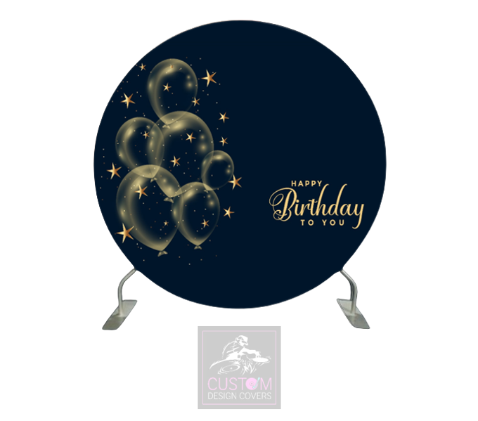 Happy Birthday Full Circle Pillowcase Backdrop Cover