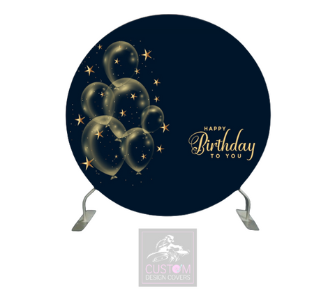 Happy Birthday Full Circle Backdrop Cover (DOUBLE SIDED)