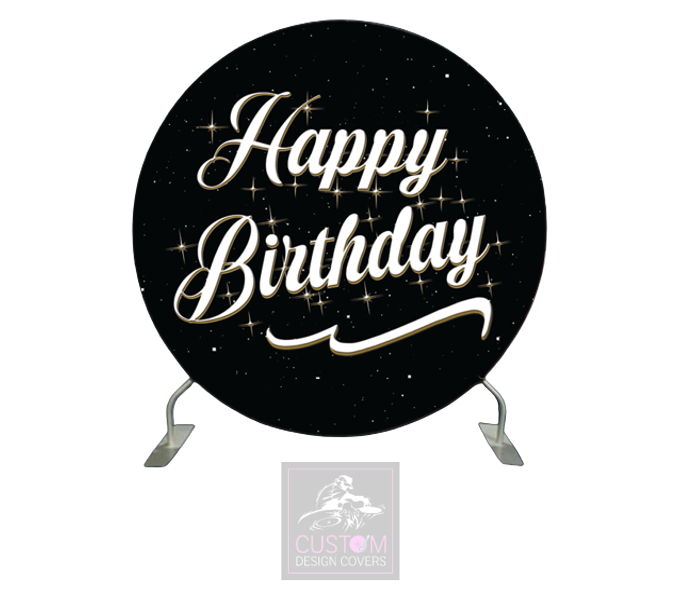 Happy Birthday Full Circle Pillowcase Backdrop Cover