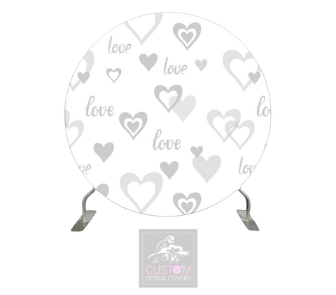 Copy of Love & Hearts Full Circle Backdrop Cover (DOUBLE SIDED)
