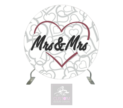 Mr & Mrs Full Circle Backdrop Cover (DOUBLE SIDED)