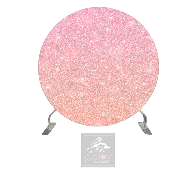 Pink Glitter Full Circle Pillowcase Backdrop Cover