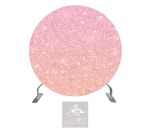 Pink Glitter Full Circle Backdrop Cover