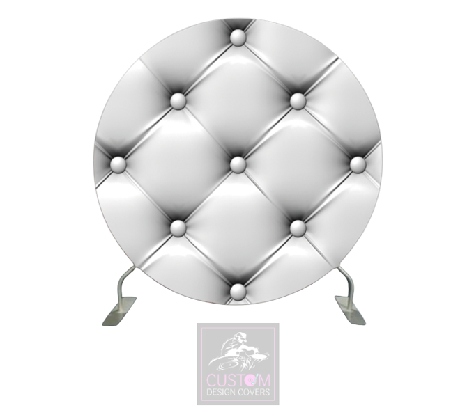 White Chesterfield Full Circle Pillowcase Backdrop Cover