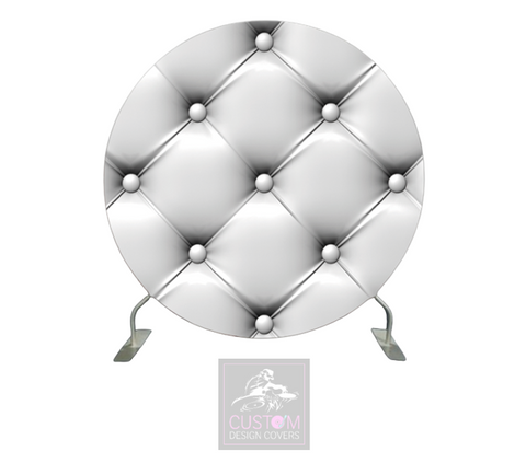 White Chesterfield Full Circle Backdrop Cover