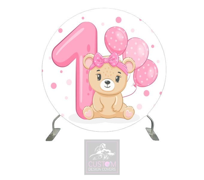 1st Birthday Full Circle Pillowcase Backdrop Cover