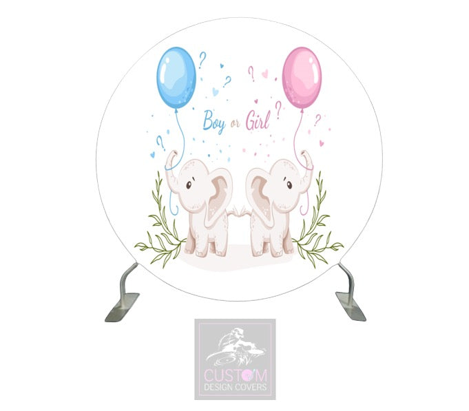 Gender Reveal Full Circle Pillowcase Backdrop Cover