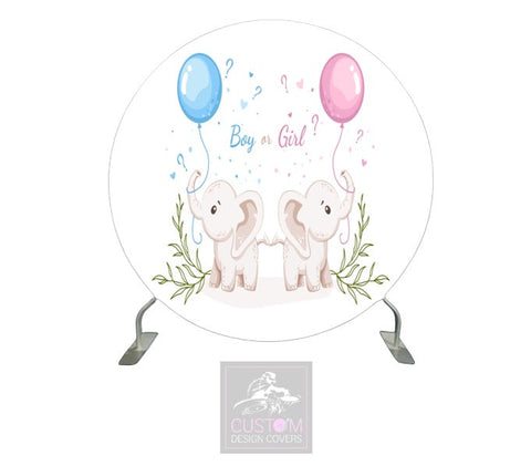 Gender Reveal Full Circle Backdrop Cover (DOUBLE SIDED)