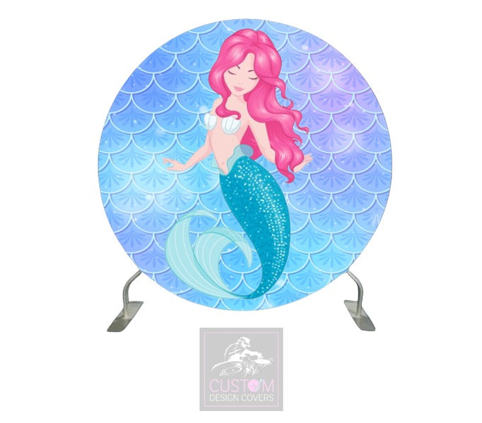 Mermaid Full Circle Pillowcase Backdrop Cover (DOUBLE SIDED)