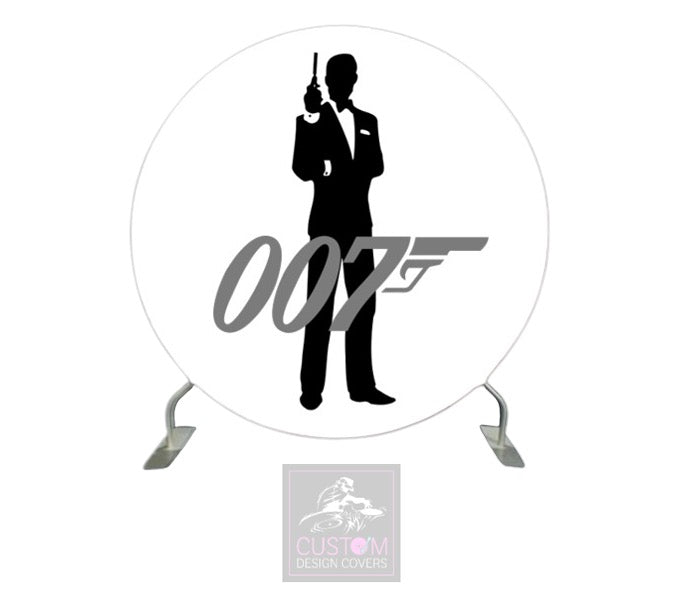 007 White Full Circle Pillowcase Backdrop Cover
