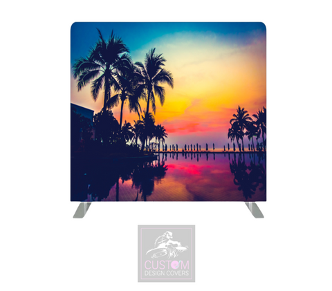 Palm Tree Sunset Lycra Backdrop Cover (DOUBLE SIDED)