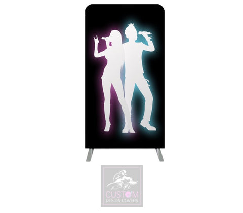 Glow Party Themed Lycra Banner Cover - DOUBLE SIDED