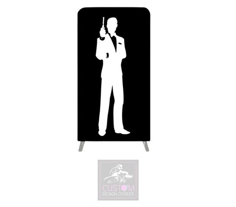 Secret Agent Themed Lycra Banner Cover - DOUBLE SIDED