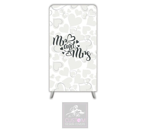 Mr & Mrs Themed Lycra Banner Cover - DOUBLE SIDED